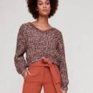 ARITZIA Wilfred Eleanor Sweater Light Weight V-neck Sweater Size  L